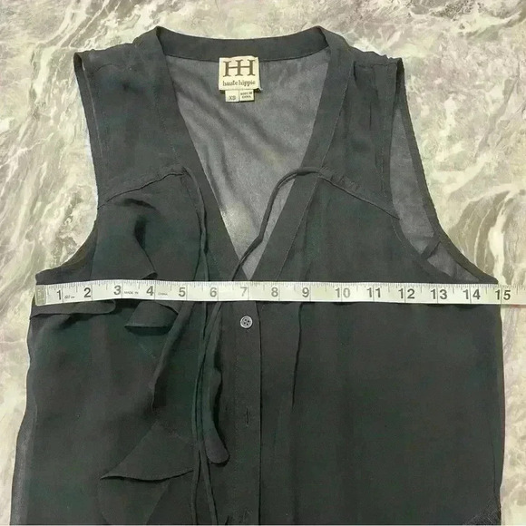 Haute Hippie Silk Sheer Maxi Dress Size XS Black Party Cocktail Elegant - Picture 13 of 15